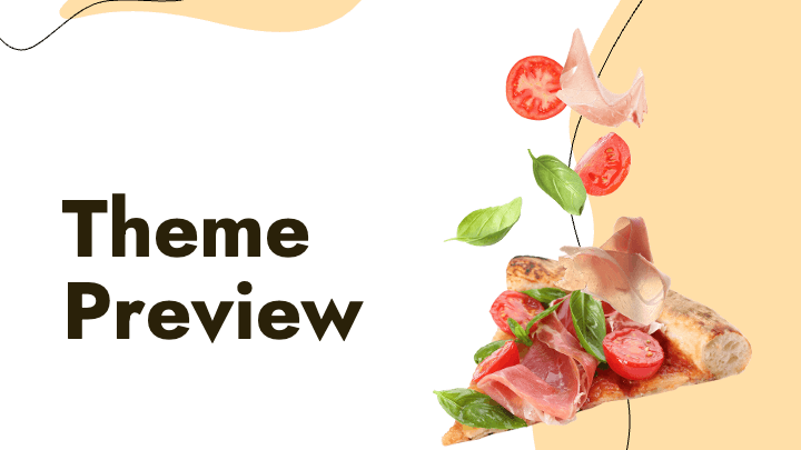 Soft orange wave shapes with warm food photography